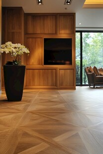 现代简约风客厅木地板设计