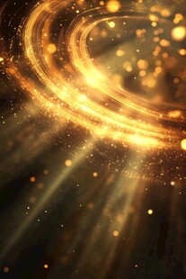 金色炫光粒子动感背景