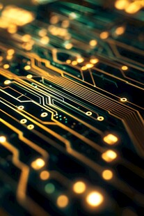 科技感电路板细节特写