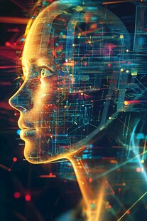 科技感人脑数字视觉图像