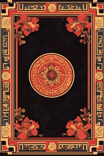 中式古典花卉几何图案装饰