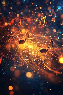 梦幻音符在星空下舞动