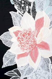 精美蕾丝花朵刺绣图案