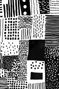 黑白手绘几何图案纹理