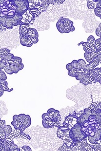 紫色蕾丝花边装饰图案