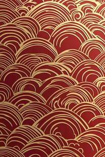 红金中式海浪纹精美图案