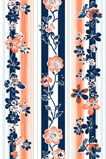 条纹花卉图案设计