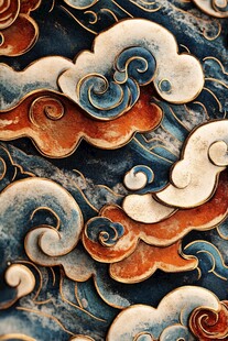 中式传统云纹图案纹理