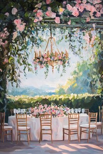 梦幻花园风户外婚礼场景