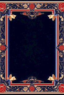 中式复古风华丽边框背景