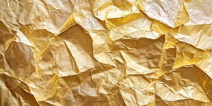 金色褶皱纸张纹理背景