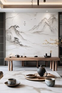 中式茶室 山水墨韵意境美