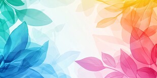 梦幻彩色叶片背景图