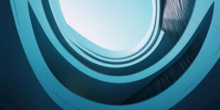 环形建筑内部独特视角