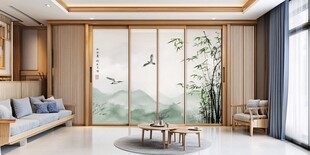 中式雅致客厅之屏风景致