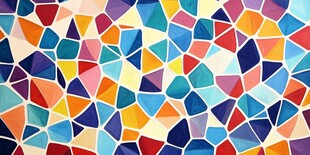 多彩几何马赛克图案背景