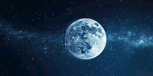 梦幻蓝色星球与浩瀚星空