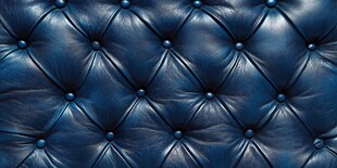 蓝色皮革软包纹理特写