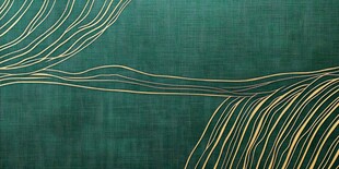 翠绿底纹上的金色线条纹理
