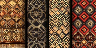 复古几何图案纹理集合