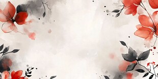 水墨花卉背景图