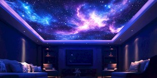 梦幻星空主题客厅天花板