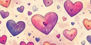 浪漫爱心图案背景设计