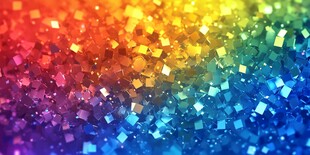 彩虹色闪烁方块背景图