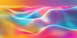 梦幻炫彩流动波浪背景图