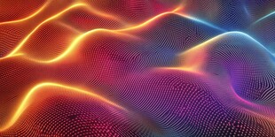 炫彩动感波浪背景图