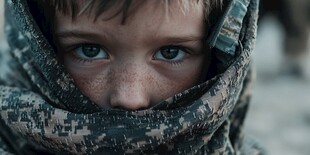 藏于迷彩间的纯真眼眸