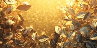 金色秋叶营造梦幻氛围