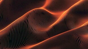 动感橙色线条波浪背景图