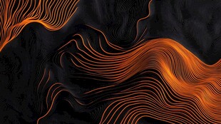 橙黑线条动感抽象背景图