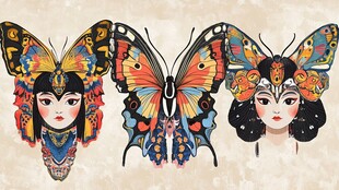 蝶面幻艺 灵动的中式美学