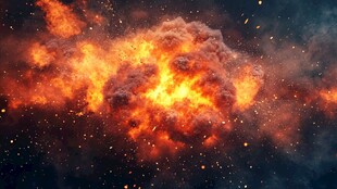 宇宙中的绚烂爆炸景象