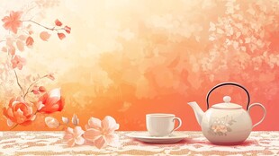 春日茶韵 花影相伴