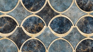 复古鱼鳞纹大理石瓷砖图案