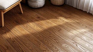 木质地板角落的温馨景致