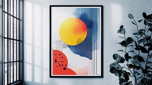 现代几何风装饰画艺术美感