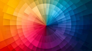 多彩几何圆形渐变背景图