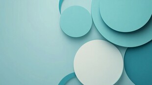 蓝绿渐变圆形背景素材