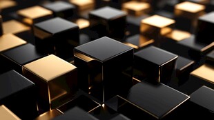 黑金立方体阵列视觉盛宴
