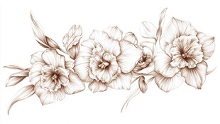 复古风花卉图案装饰画