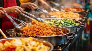 自助美食区 多样美味选择