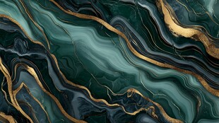 墨绿金纹大理石纹理图案