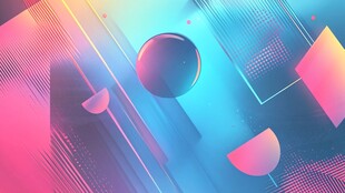 梦幻渐变几何抽象背景图