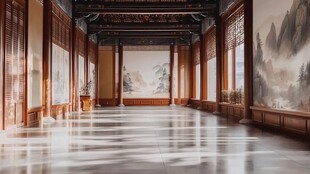 中式古风厅堂室内美景