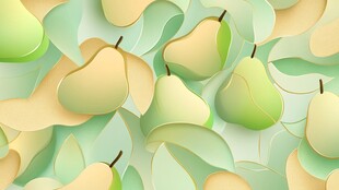 清新梨子图案背景纹理