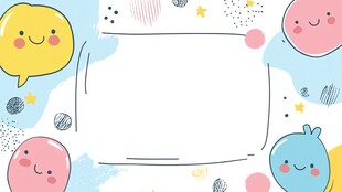 可爱卡通边框背景图